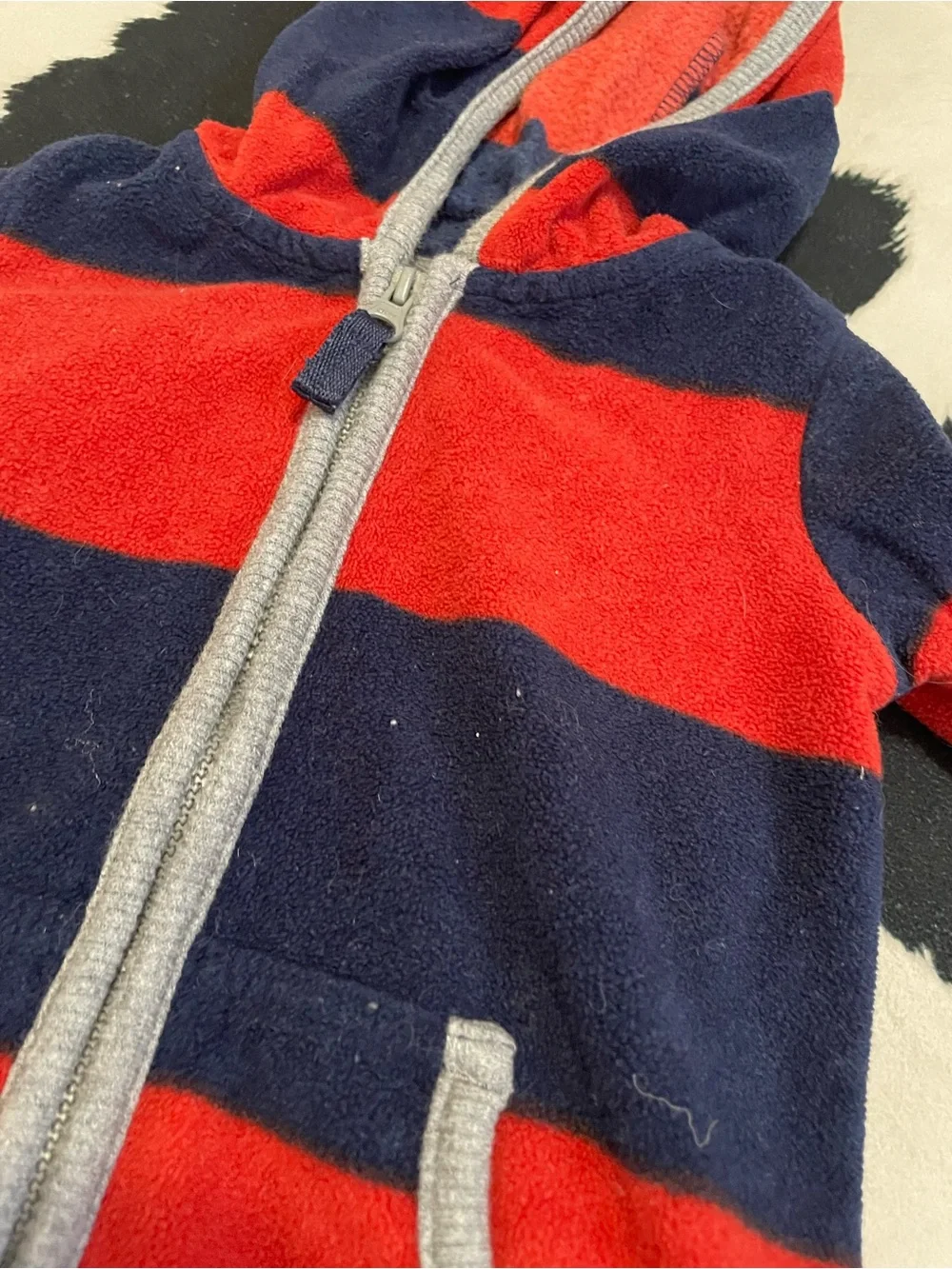 2/$12 Carters Stripped Jumpsuit with Raccoon